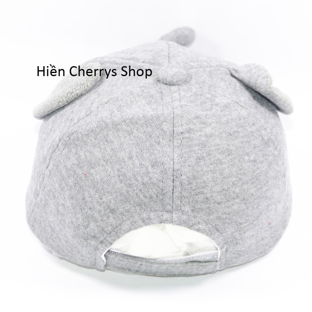 Nón kết nhí con voi cho bé từ 1 đến 2 tuổi - chất liệu vải Nhung cao cấp tạo ra sự êm ái cho đầu bé