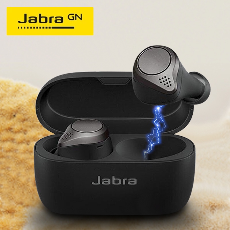 Tai Nghe Nhét Tai Jabra Elite 75t Kết Nối Bluetooth Chống Ồn Kèm Hộp Sạc Ốp