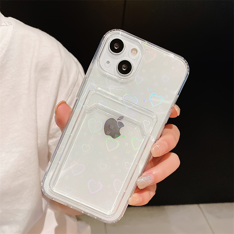 Ốp Điện Thoại Trong Suốt Màu Laser Thời Trang Dễ Phối Đồ Cho Iphone 11 max 12 13Pro 14Izw3