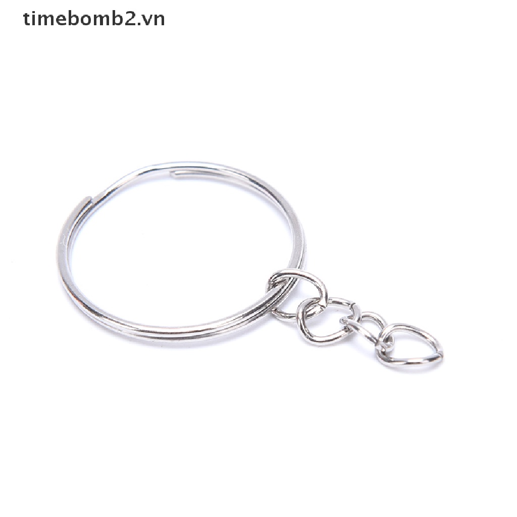 {Thời Trang Mới} Set 150 Vòng Móc Chìa Khóa Có Dây Xích Nhảy Kèm Đinh Ốc Vít Làm Móc Khóa DIY