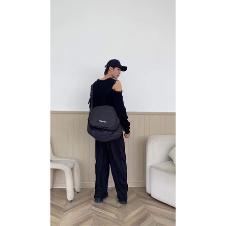 Áo dệt kim tay dài cổ tròn unisex cài nút