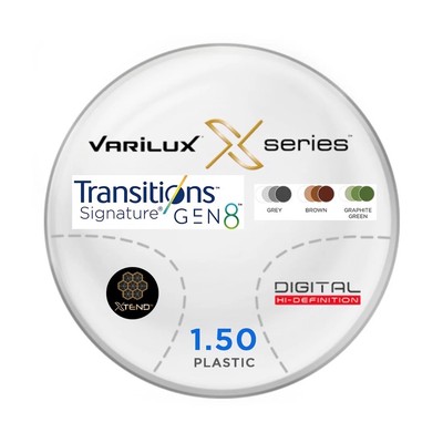 Đa tròng Essilor Varilux X Series 1.50 đổi màu Xám - Nâu - Xanh Graphite