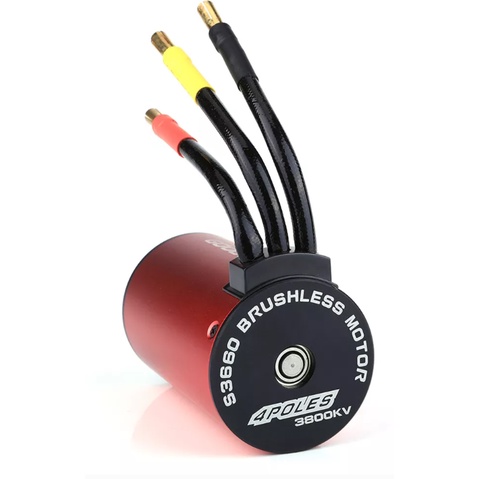 Động Cơ S3660 Không Chổi Than 3660 Chống Nước 2600kv/3800kv trục 5mm Cho Xe Rc Traxxas Wltoys 1/8 1/10 Tamiy