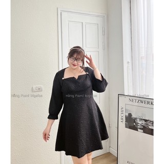 Váy đi tiệc bigsize dáng xòe  (V151) (size 60kg - 95kg) [ Hằng Fami bigsize]
