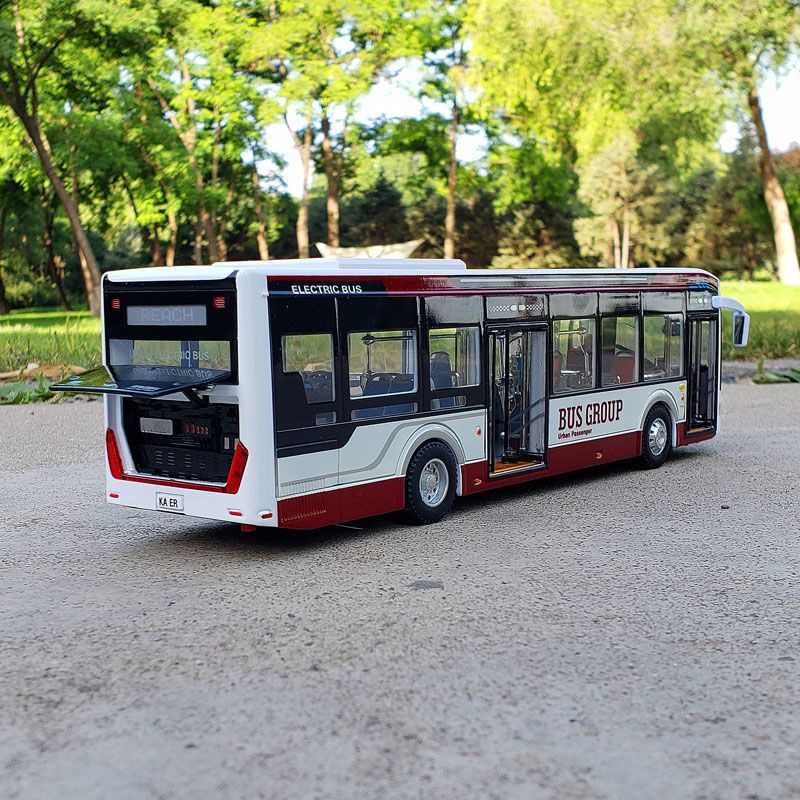 Mô Hình Đồ Chơi Xe Buýt Bằng Hợp Kim Có Đèn Và Âm Thanh Cho Bé