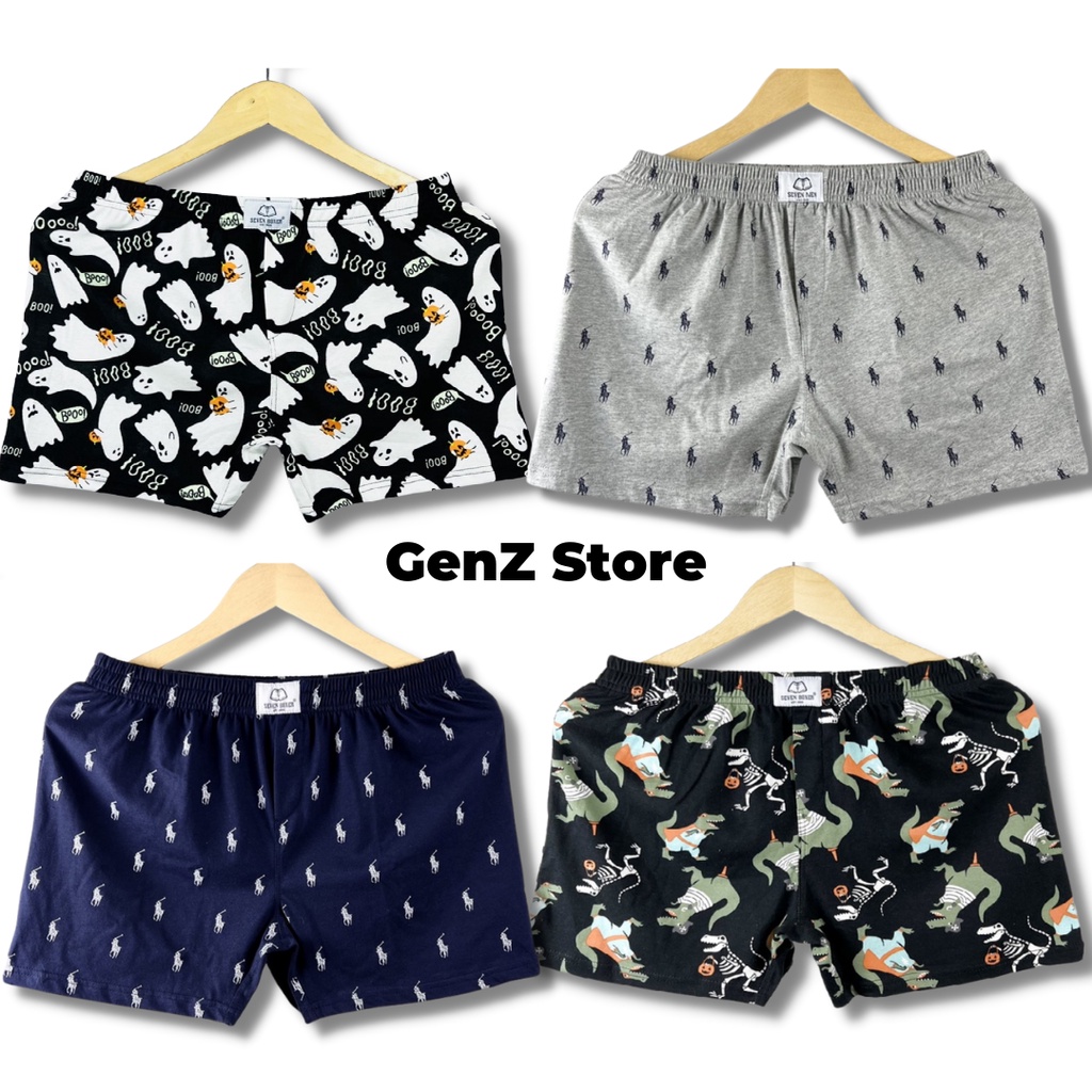 Combo 10 Quần ngủ nam, Quần short đùi nam seven boxer mặc nhà 100% cotton cao cấp GenZstore