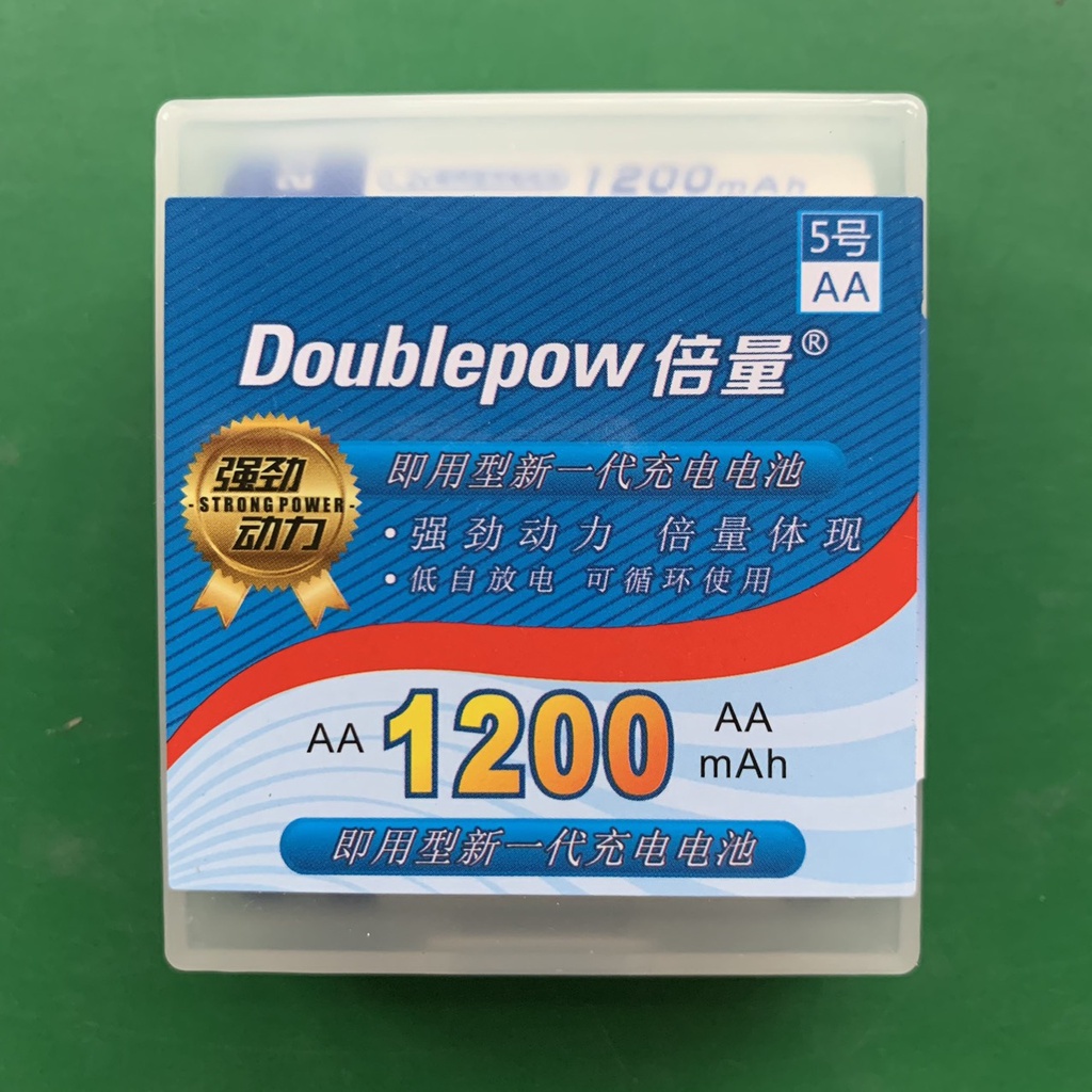 Máy sạc/ bộ sạc 4 viên pin AA/AAA DOUBLEPOW kèm 4 viên pin sạc AA 120mAh