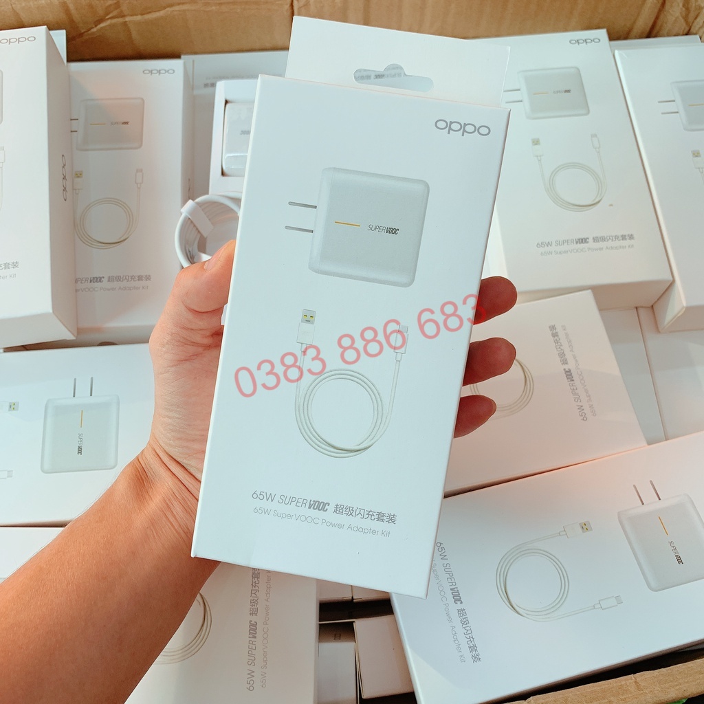 Bộ Sạc 65W Super Vooc Siêu Nhanh Chính Hãng Dùng Cho Find X2 Pro, Realme, Reno Ace Và Các Dòng Đời Cao - Nika Store
