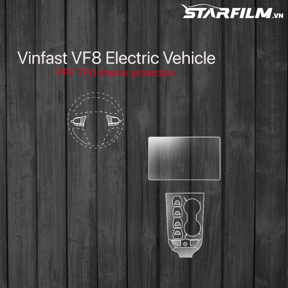 VINFAST VF8 PPF bảo vệ hộp số và màn hình STARFILM