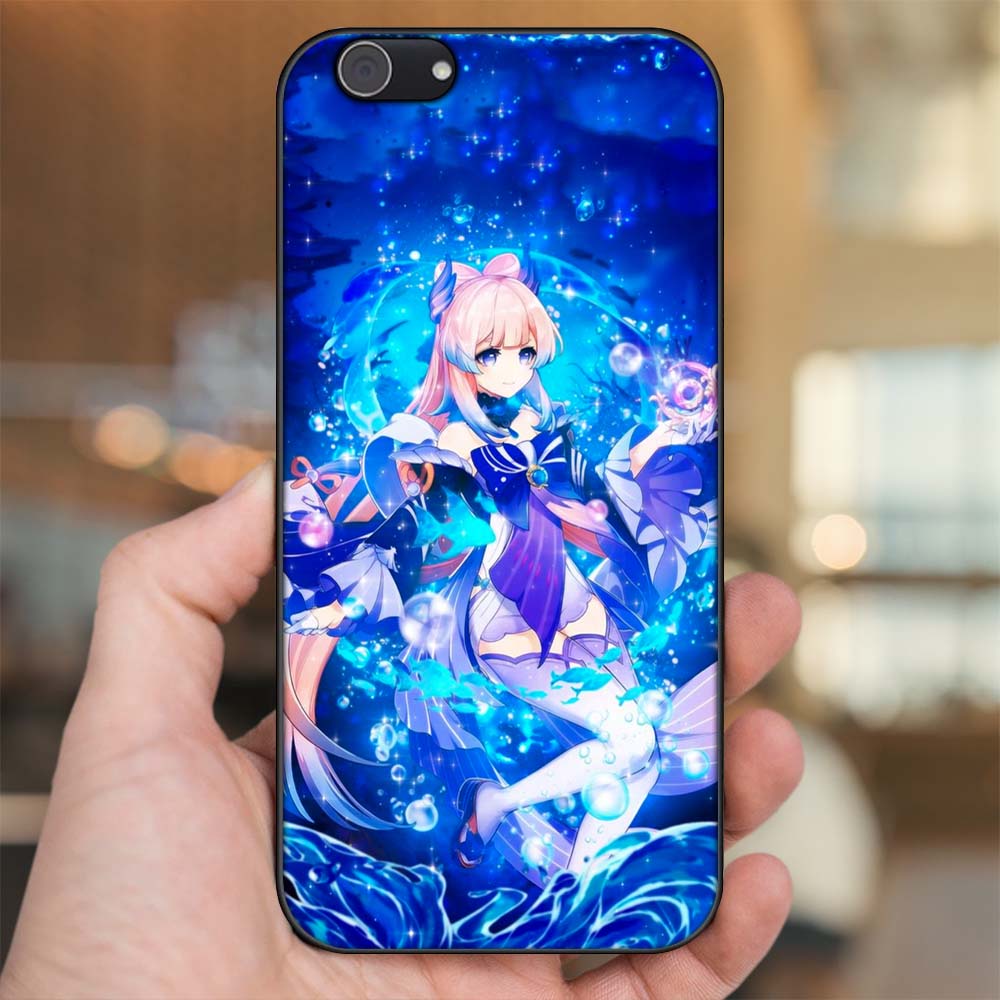 Ốp lưng Vivo Y53, Y69, Y71, Y81, Y83 viền đen in hình Sangonomiya Kokomi Genshin Impact