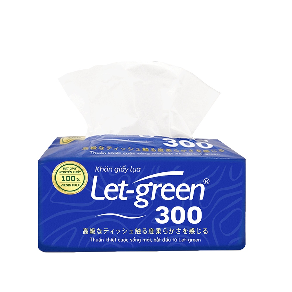 Khăn giấy lụa Let-green 300 tờ