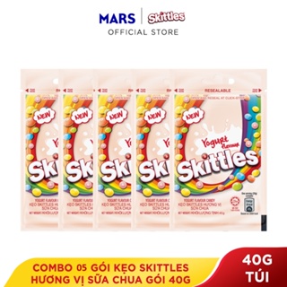 QUÀ TẶNG Combo 5 Kẹo Skittles Hương Vị Sữa Chua Gói 40g
