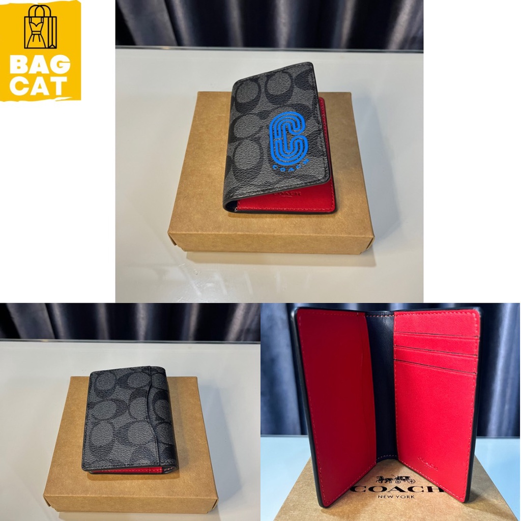 Sẵn hàng Ví đựng thẻ  Mini COACH CARD HOLDER ,kèm hộp làm quà tặng