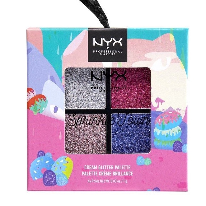 Bảng Phấn Mắt- NYX Sprinkle Town Cream Glitter Palette 1g x 4 Ô