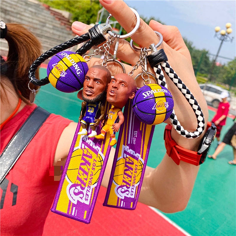 Star Schoolbag Pendant James Kobe Curry Basketball Hand-Made Keychain Doll Boys Birthday Gift for School Opens 5bgf