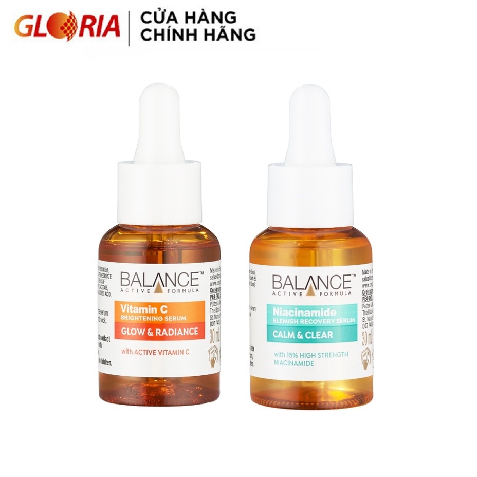 Combo serum ngừa mụn, giảm thâm và làm sáng da Balance Vitamin C và Niacinamide Serum 30ml/chai