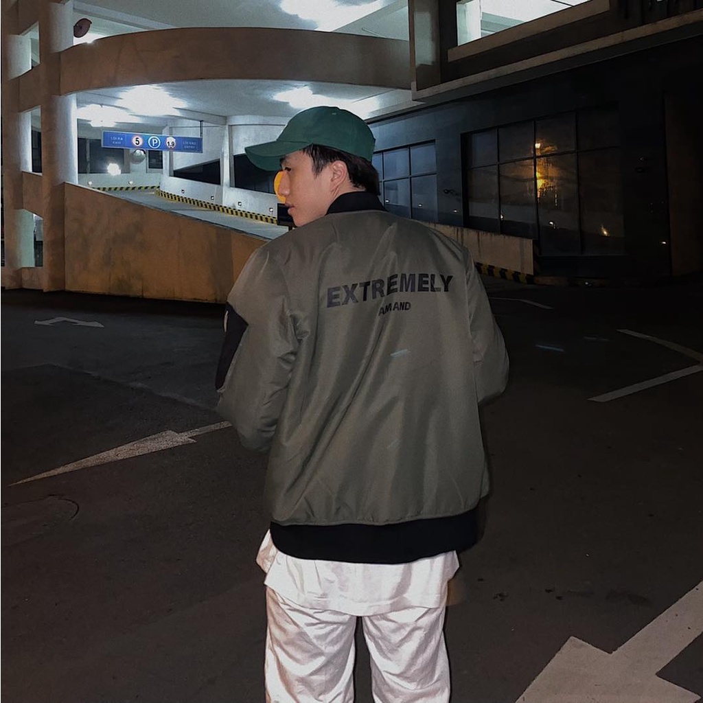 Áo Khoác Amand Signature Basic Bomber - Dark Green