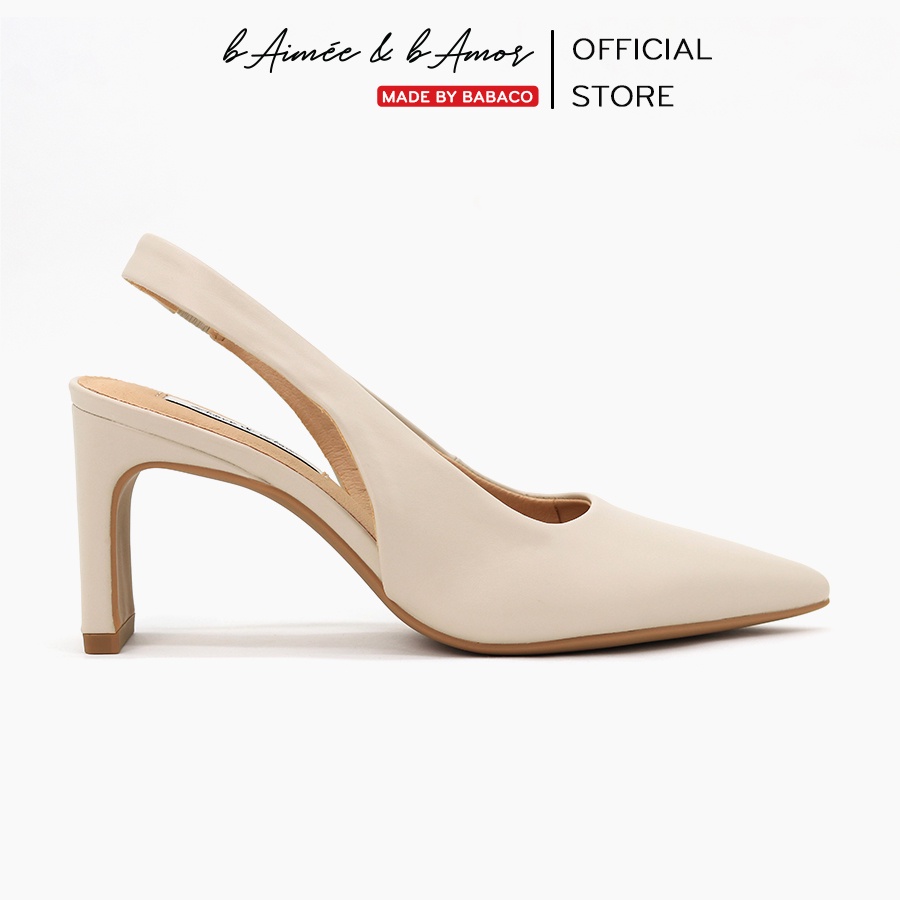 Giày cao gót nữ Janie Pumps Heels dáng Slingback gót dẹt 7p mũi nhọn bAimée & bAmor - MS3006