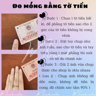 ( Set 6 món ) Móng úp, móng giả, nailbox thiết kế di.o.r hottrend