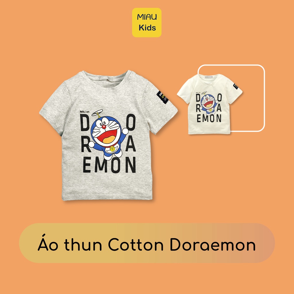 Áo Thun Bé Trai Size Đại In Hình Doraemon vui nhộn đáng yêu, Cotton Mềm Mịn Thoáng Mát Cho Bé Đến 55Kg đi học đi chơi