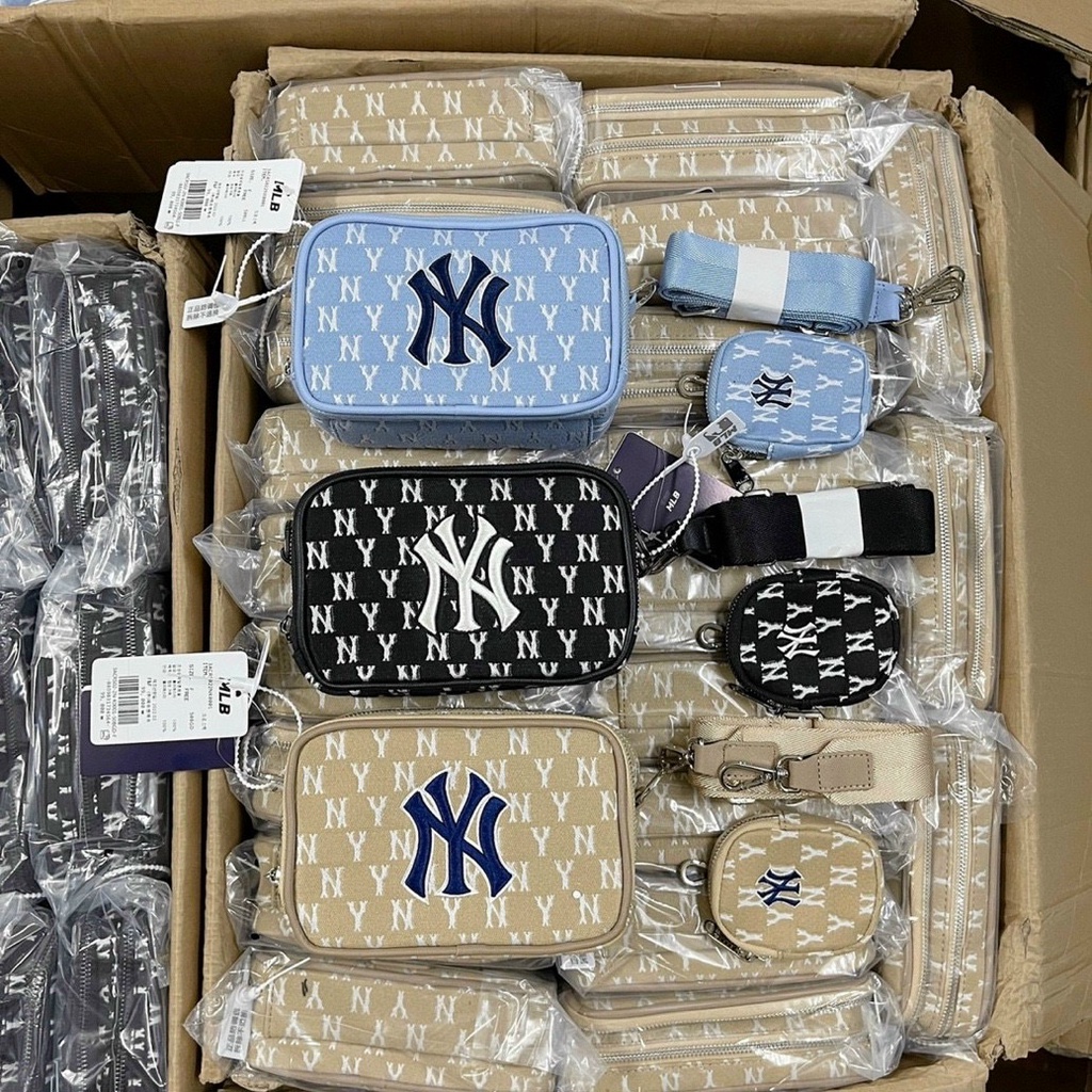 Túi đeo chéo M.LB chữ nhật size 18 dây vải bản to Jacquard monogram hàng chuẩn