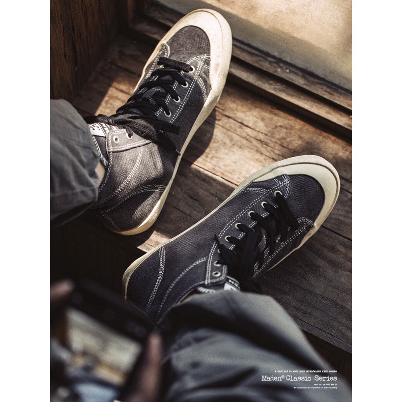 Giày thể thao canvas MADEN cổ cao thời trang mùa thu 2022 cao cấp cho nam