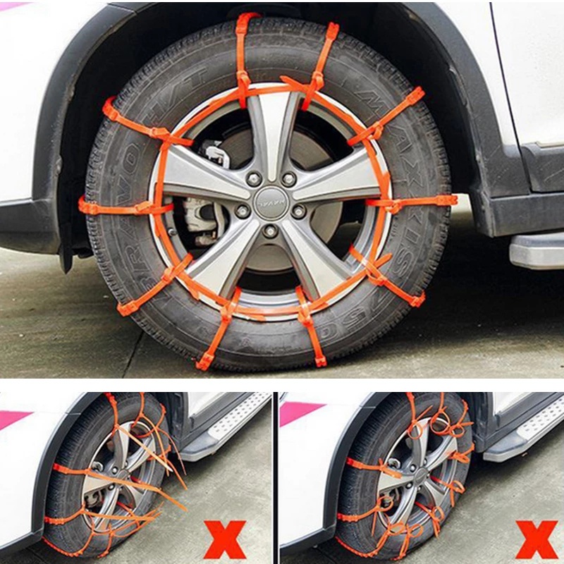 Cuộn Dây Dán Viền Bánh Xe Hơi Khẩn Cấp Chống Trượt Chống Tuyết Mùa Đông