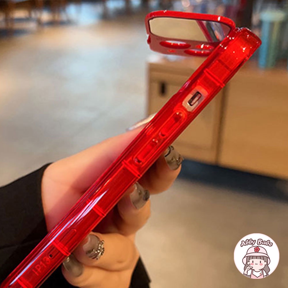 Ốp Điện Thoại TPU Mềm Tích Hợp Gương Trang Điểm Năm Mới Cho IPhone 14 Pro Max 11 7Plus 13 12 11 Pro Max X XS