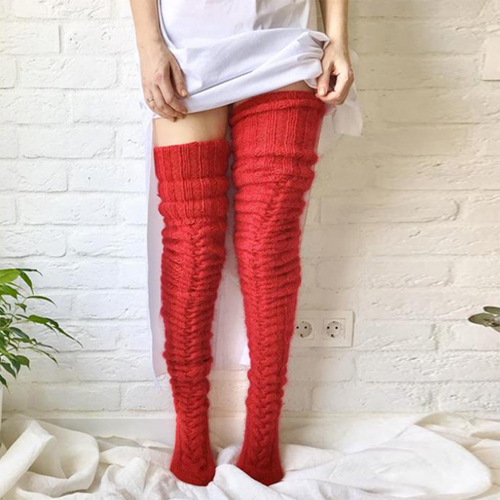 1 Đôi Tất Chân Giữ Ấm Màu Đen Thời Tiết Mùa Đông Cho Nữ