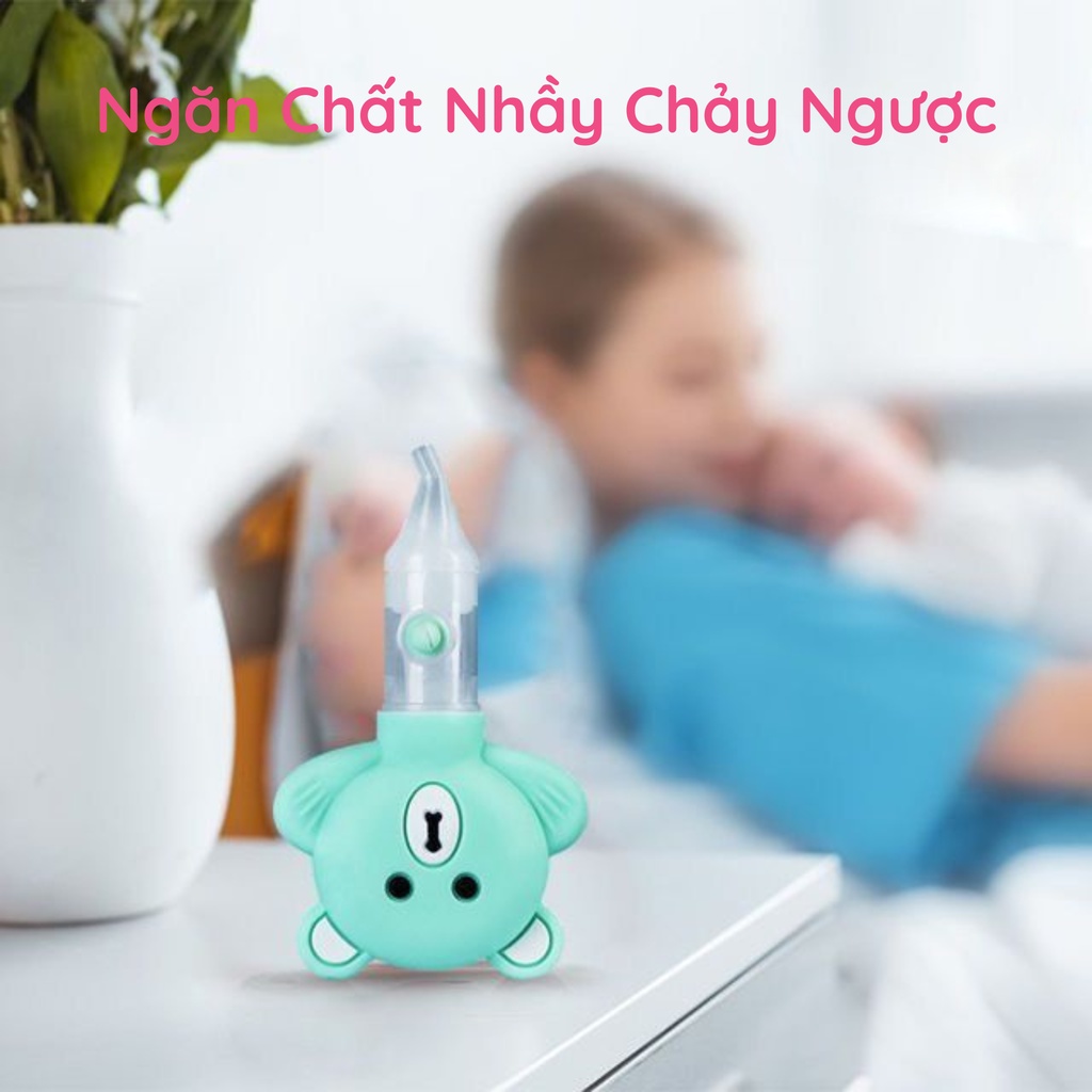 Dụng Cụ Hút Mũi Hình Gấu Ấm Baby Chất Liệu Silicon 10g Dành Cho Bé Ấm Gift Decor