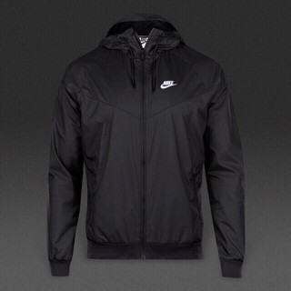 Áo khoác Nike chính hãng màu đen có mũ trùm đầu vải dù xịn lót lưới cách nhiệt bên trong