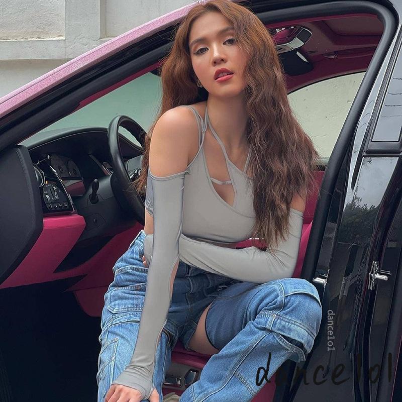 Áo Thun Tay Dài Khoét Vai Dùng Cho Vũ Công 1O1