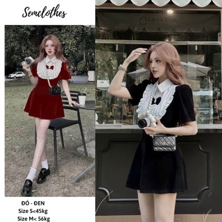 Váy đầm nữ nhung 2 kiểu ngắn sang chảnh hot trend hot girl đi đầu mẫu mã semclothes