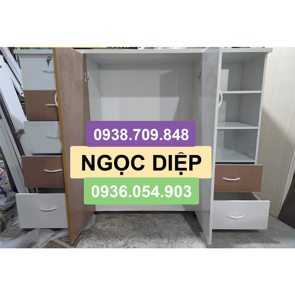 [GIAO SIÊU TỐC] [XƯỞNG BÁN TRỰC TIẾP] Tủ Nhựa Đài Loan 2 Cánh 7 Ngăn Kéo Cao 125 cm Dài 145 cm