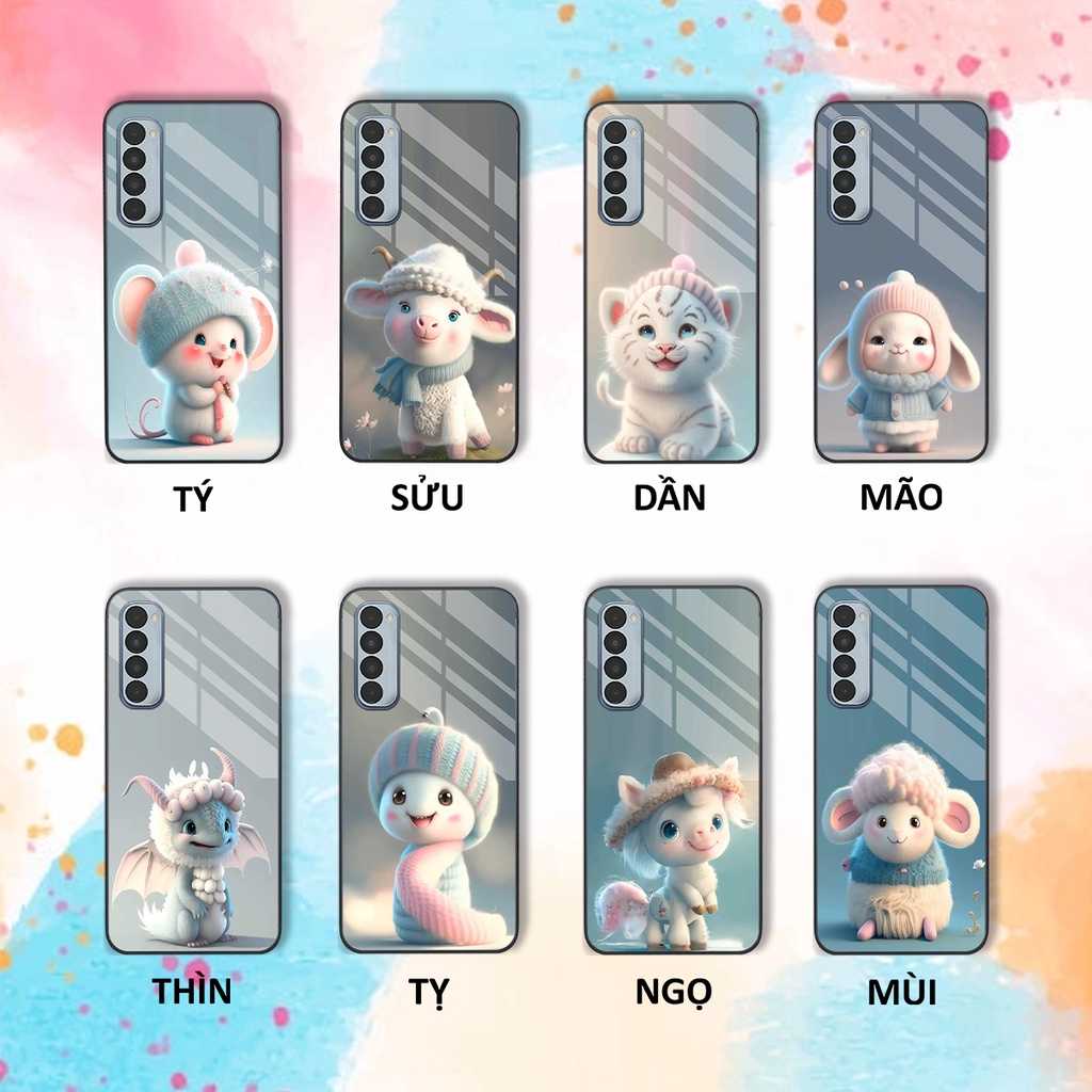 Ốp lưng cho OPPO Reno4 /  Reno4 Pro / Reno 4 in hình 12 con giáp Hot trend siêu dễ thương