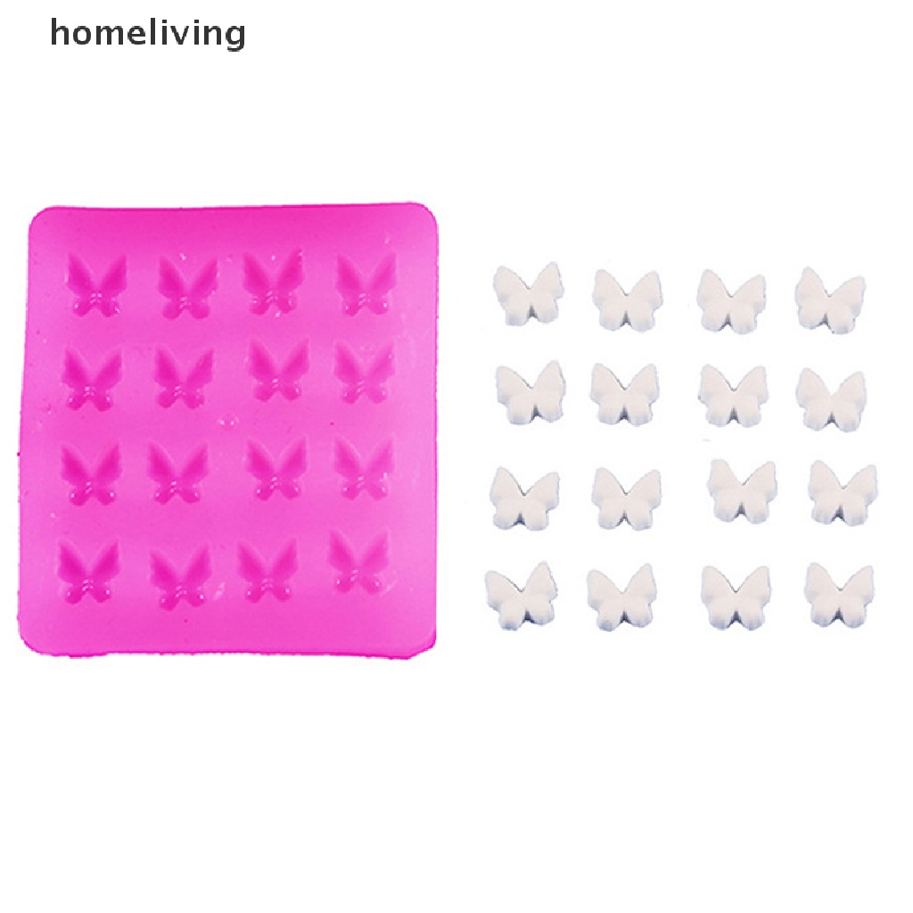 1 Khuôn Silicon Làm Mặt Dây Chuyền Đất Sét Thủ Công Hình Bướm