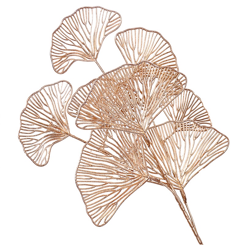 Lá Bạch Đàn Nhân Tạo Màu Vàng Kim Dùng Trang Trí Tiệc Cưới / Giáng Sinh