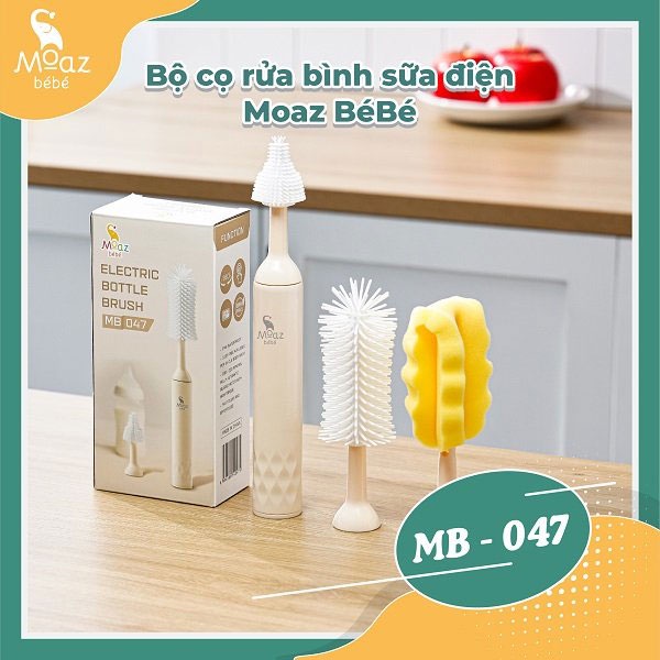 Bộ cọ rửa bình sữa điện Moaz Bébé MB – 047