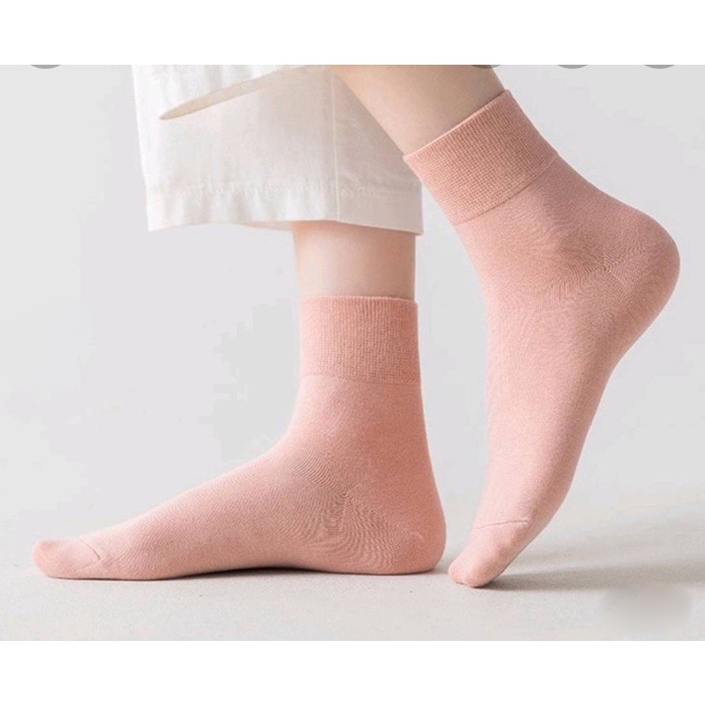 Tất Hàn cổ vừa, chất vải mềm dày thoáng khí , vớ nữ nam Unisex phong cách Hàn Quốc đa dạng màu sắc