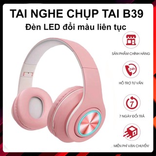 Tai nghe chụp tai bluetooth b39 bluetooth 5.0 không dây chụp tai âm thanh sống động pin trâu gập gọn jack 3.5mm
