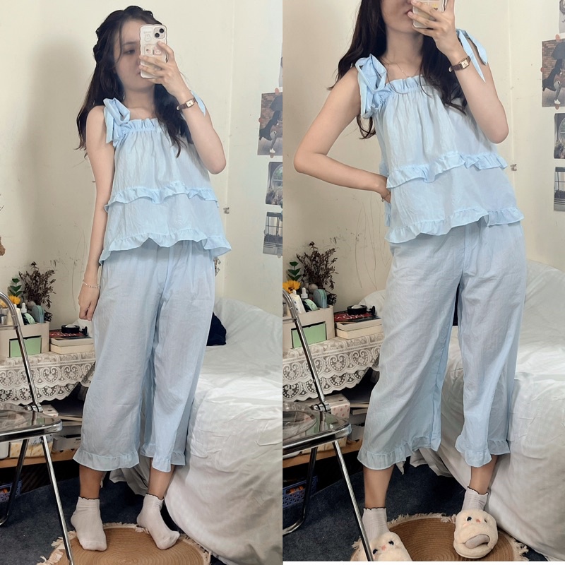 Bộ Ngủ / Mặc Nhà Pyjama Hay Dây Babydoll Tầng Taobao Order Kèm ẢNH THẬT
