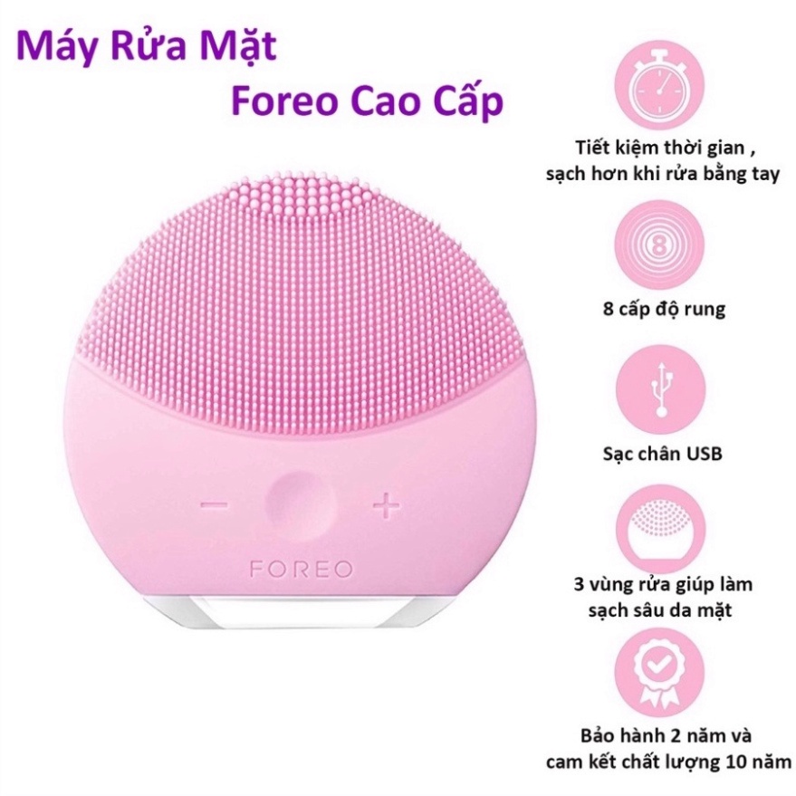 Máy Rửa Mặt Cao Cấp Rung Sóng Siêu Âm Sonic 4.0 Giúp Da Sạch Sâu - Máy Massage Mặt Làm Sạch 99,5% Bụi Bẩn