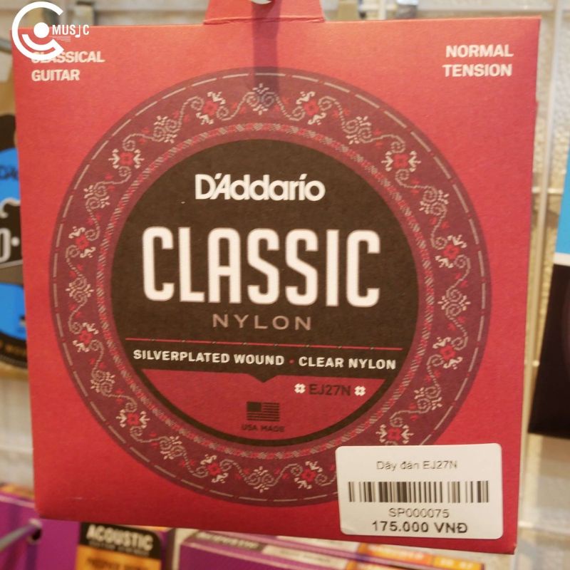 Dây đàn Guitar Classical EJ27N - D'Addario Classic Nylon siêu rẻ