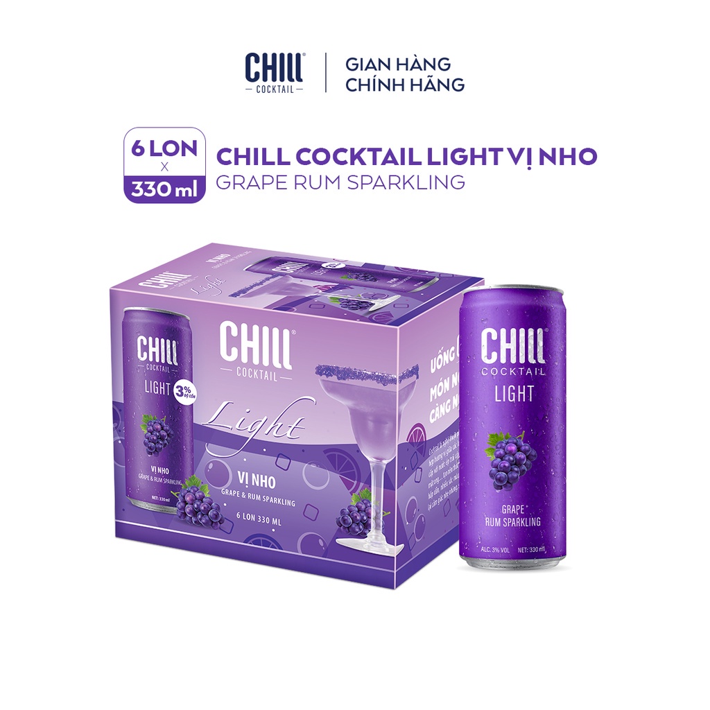 Thùng 6 lon Chill Cocktail (330ml/lon)