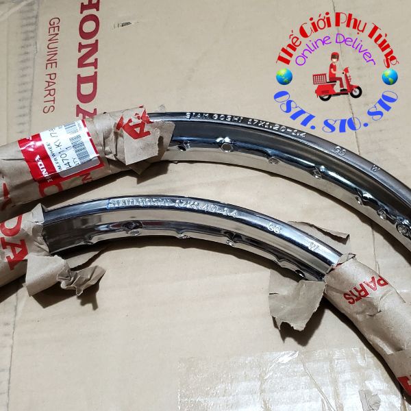 Vành, niềng Wave thái Siam Goshi bóng  zin Honda Thái Lan - 44701-KW7-900/ 42701-KW7-901