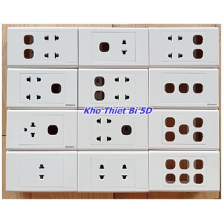 Mặt lỗ công tắc tròn - Ổ cắm, Ổ Mạng lan, Ổ Tivi, Đèn báo Vanlock - SINO S18 Chính hãng