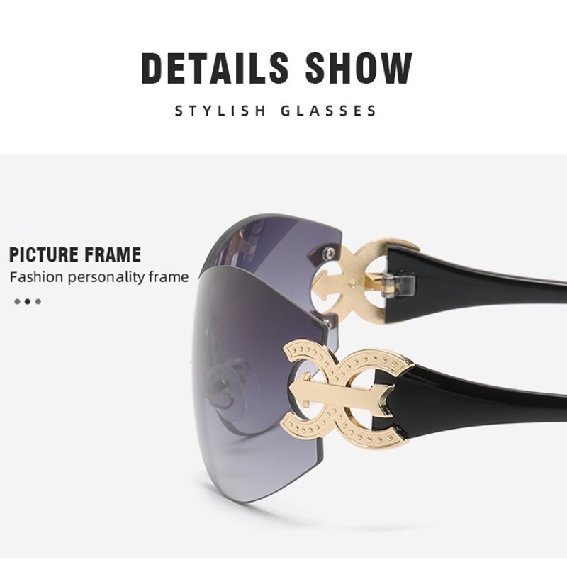 (KIQI-FASHION) COD Kính Chống Nắng Và Tia UV Gọng Lớn Y2K Phong Cách Âu Mỹ Cổ Điển Thời Trang Cho Nữ