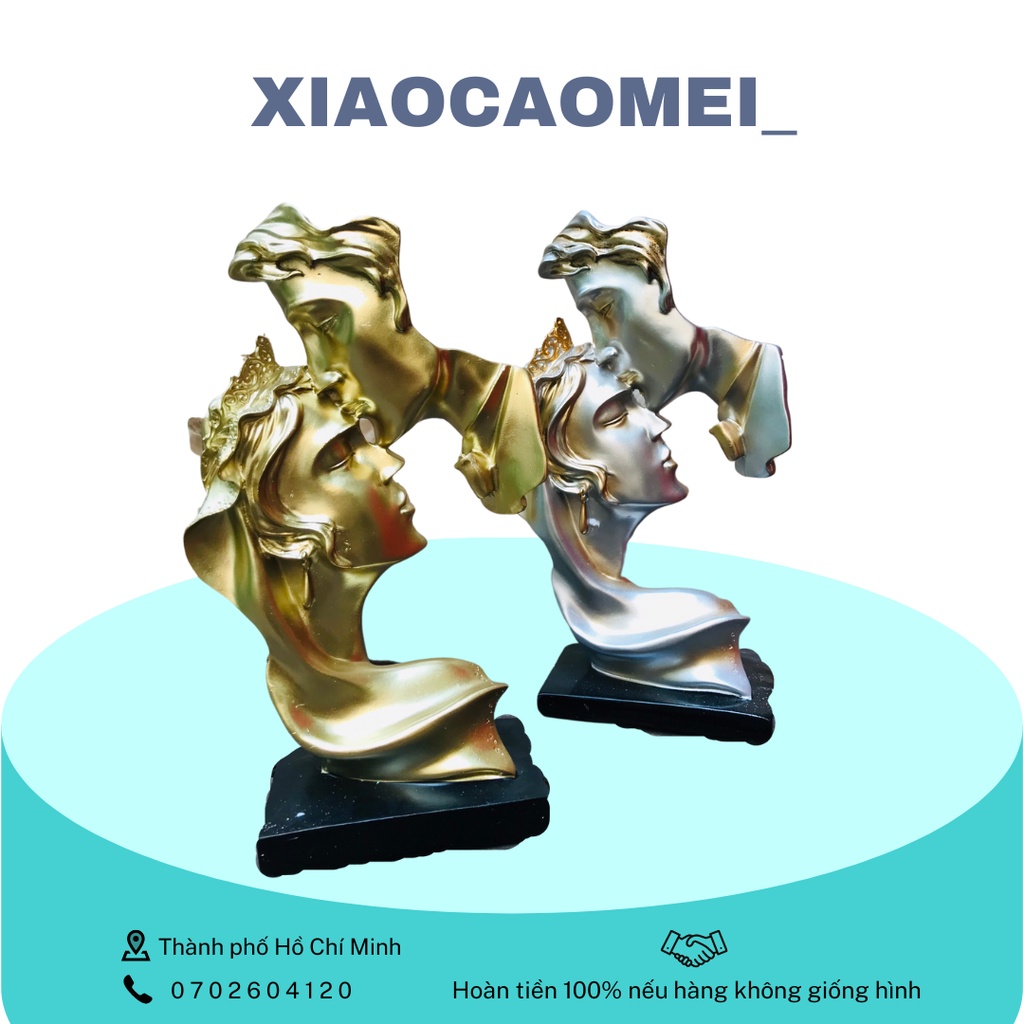 Tượng trang trí Đôi Tình Nhân, đồ decor phòng khách, phòng ngủ, quà tặng ý nghĩa Tượng Đôi Tình Nhân