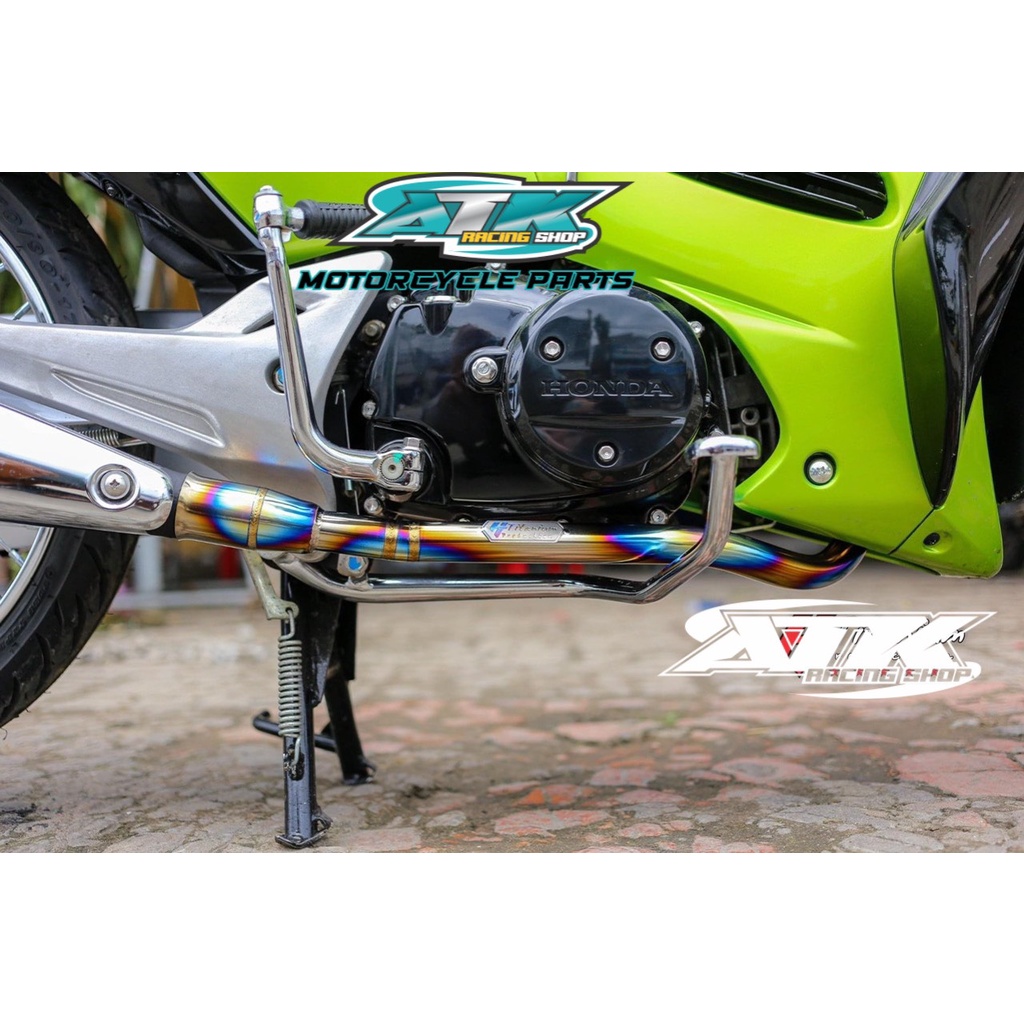 Cổ pô titanium dài chụp 42 dành cho xe Fuled, Funeo nhét pô zin hàng gia công chuẩn titan 100% tặng kèm thẻ bài cnc