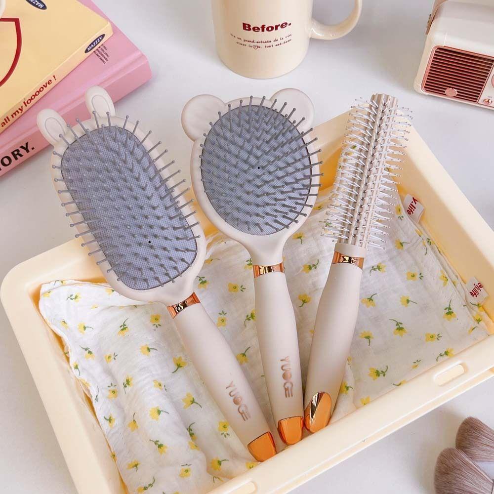 Lược Chải Tóc Massage Chống Tĩnh Điện Thiết Kế Tai Thỏ Hoạt Hình Dễ Thương